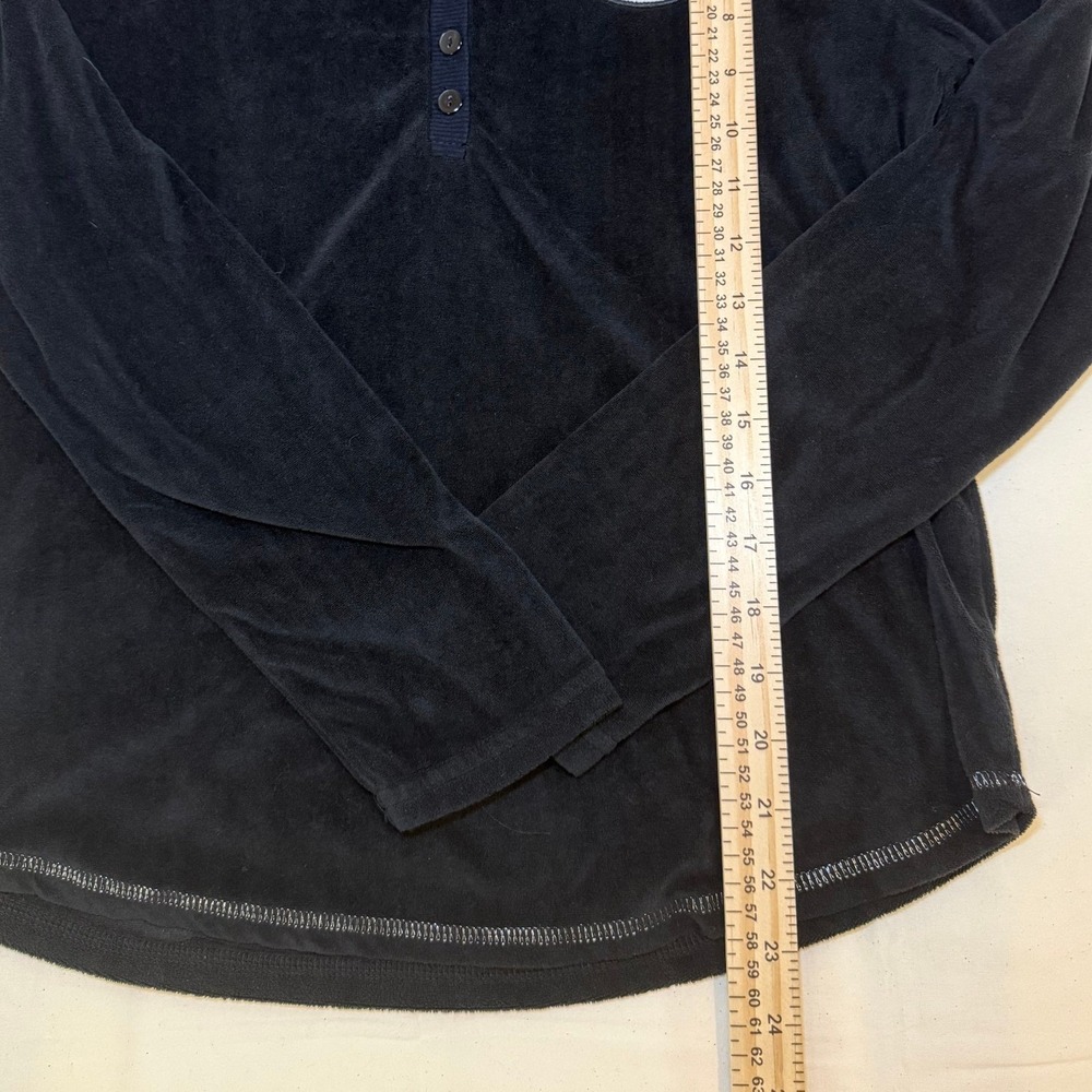 Disney Nightmare Before Christmas Jack Skellington Velour Henley Top Black S - Picture 4 of 6